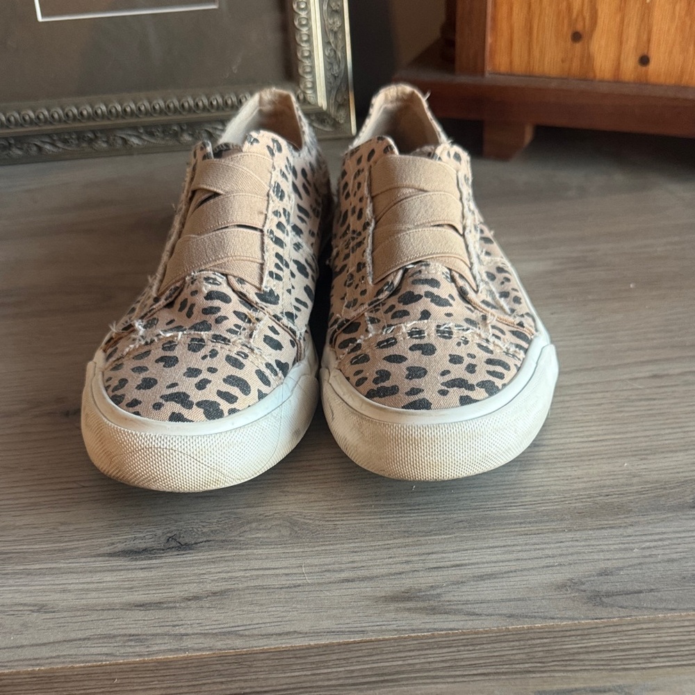 Blowfish Tan and Black Animal Print Slip-Ons - Picture 4 of 5